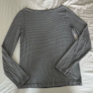 GAP Boatneck Striped Long Sleeve Top in Tall